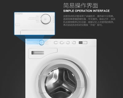 ASKO洗衣机W6564W操作界面