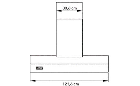 Viking油烟机EVWH1248B外观尺寸